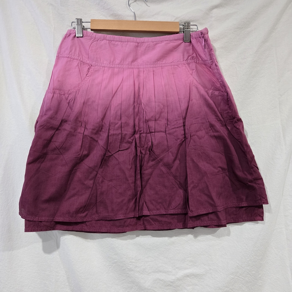 Athleta NWOT Ombre Cotton Pleated Skirt Size 8